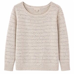 Cozycore Confetti Knit Sweater Medium Soft Girl Neutral Quiet Luxury